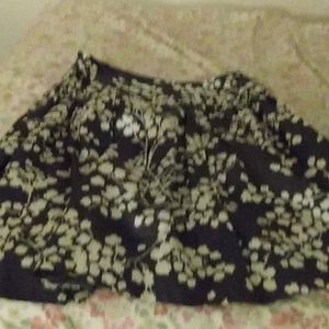 Anthropologie Moulinette Soeurs Gray Inked Floral Silk Blend A Line Skirt
